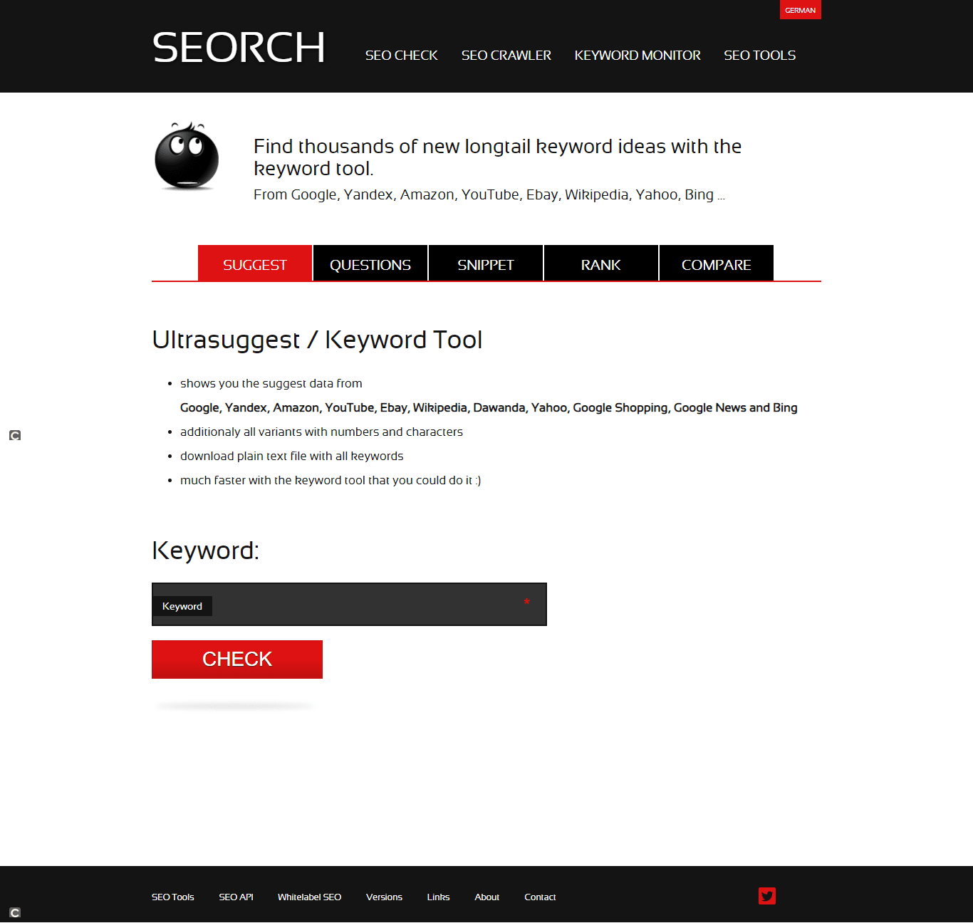 Seorch keyword tool